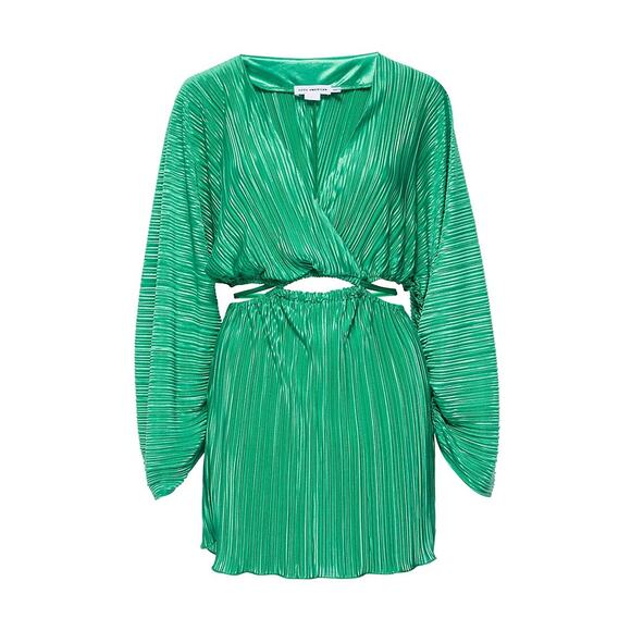 Good American Dresses & Skirts - Good American 'Plissé' Green Polyester Sculpted Dress Size 0